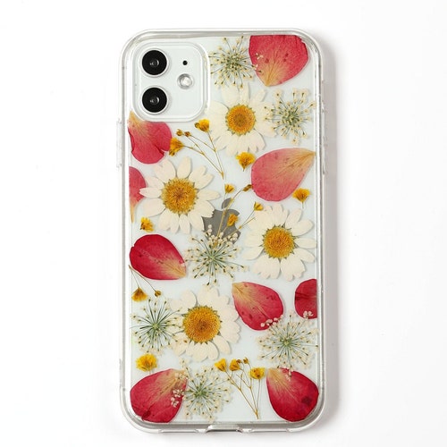 Handmade Real Dried Pressed Flower Phone Case Iphone Se X Xr Etsy