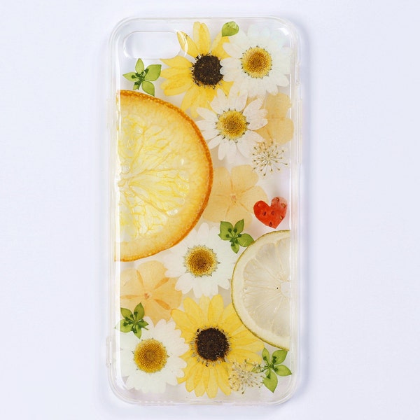 Pressed flower phone case, dried fruit oneplus 6t 7 8 9 10 pro case, oneplus nord 2 n100 n200 n10 n20 nord ce 5g case