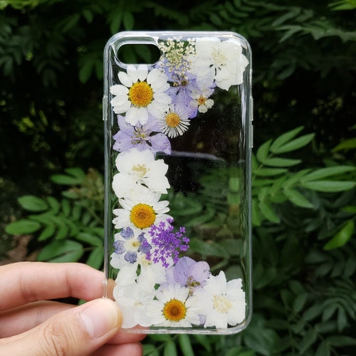 Dried Pressed Flower Phone Case Iphone Se Xr Xs X 11 12 13 14 Etsy