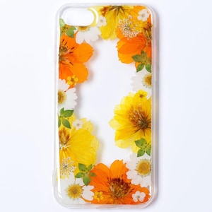 Handmade real dried pressed flower phone case, iphone se x xr xs 11 12 13 14 15 16 pro max case, samsung s20 fe s21 s22 s23 s24 s25 case