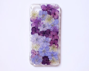 Handmade dried pressed flower phone case, iphone se 7 8 plus x xr xs 11 12 13 14 15 pro max case, samsung galaxy s20 fe s21 s22 s23 case