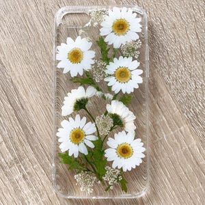 Pressed dried flower daisy floral phone case, google pixel 8 pro case pixel 7 case pixel 6a pixel 5a case pixel 4 xl case pixel 3 case
