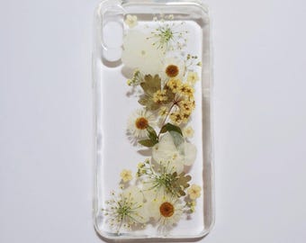 Real dried pressed flower phone case, iphone x xr xs se 7 8 plus 11 12 13 14 15 16 pro max case, samsung galaxy s20 s21 s22 s23 s24 s25 case