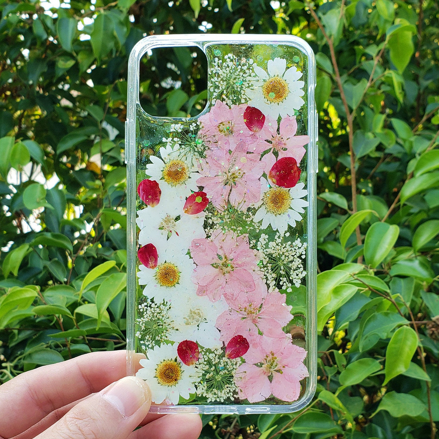 Flower Phone Case Crossbody IPhone Case for iPhone 66S 6P6SP 78 7P8P X XR XS Max 11ProMax SE 12MiniProMax Case with Strap.