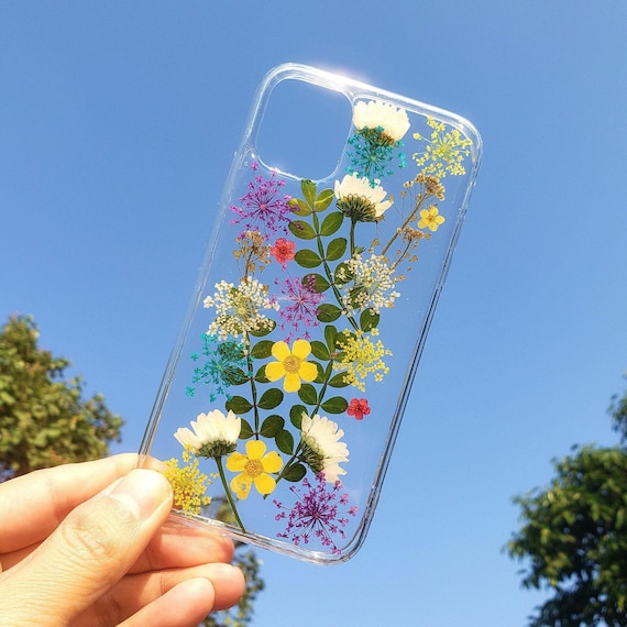 Pressed Dried Flower Resin Phone Case, iPhone Se 7 8 Plus X