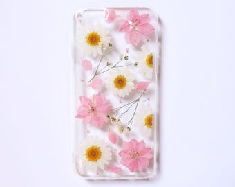 Pressed flower phone case, iphone se 7 8 x xr xs 11 12 13 14 15 pro max case, samsung s24 s23 s22 s21 s20 case, google pixel 6a 7 8 pro case