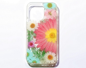 Pressed flower phone case, iphone 15 14 13 12 11 pro max 7 8 plus xr xs x dried flower case, samsung s24 s23 s22 s21 case, google pixel case