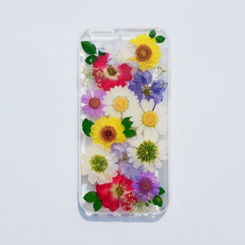 Pressed Flower Phone Case Iphone Se 7 8 Plus X Xr Xs 11 12 13 Etsy