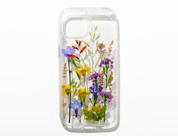 Handmade dried pressed flower phone case, iphone se 8 plus x xr xs 11 12 13 14 15 16 pro max case, samsung galaxy s21 s22 s23 s24 s25 case