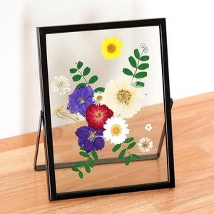 Pressed flower frame, dried flower frame, glass floating frame, pressed flower art, pressed plant frame, herbarium frame, home decor
