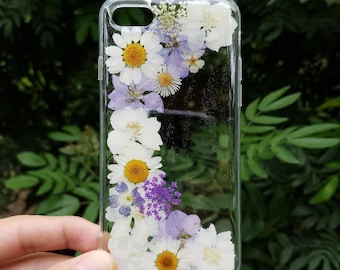 Pressed flower phone case, iphone se xr xs x 11 12 13 14 15 pro max 7 8 plus case, samsung a55 s24 s23 s22 s21 case, google pixel 6 7 8 case