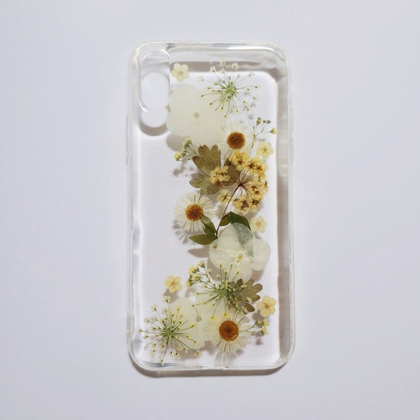 Pressed flower clear phone case, dried flower google pixel 8 case pixel 7 pro case pixel 6a case pixel 5a case pixel 4a case 3 xl case