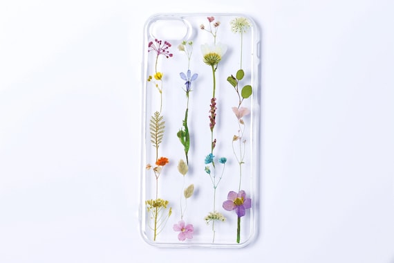 Handmade dried pressed flower phone case, iphone se xr xs 11 12 13 14 15 16 pro max case, samsung galaxy s20 s21 s22 s23 s24 s25 ultra case