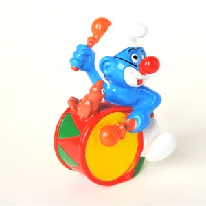 Vintage Rare Collectible Peyo Smurf Fizzy Toy Figurine | 1990s Toy For Children