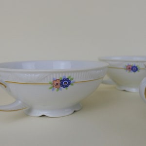 Vintage bouillon bowl Dinnerware sets Soup plate German porcelain Bavaria Kitchen plates