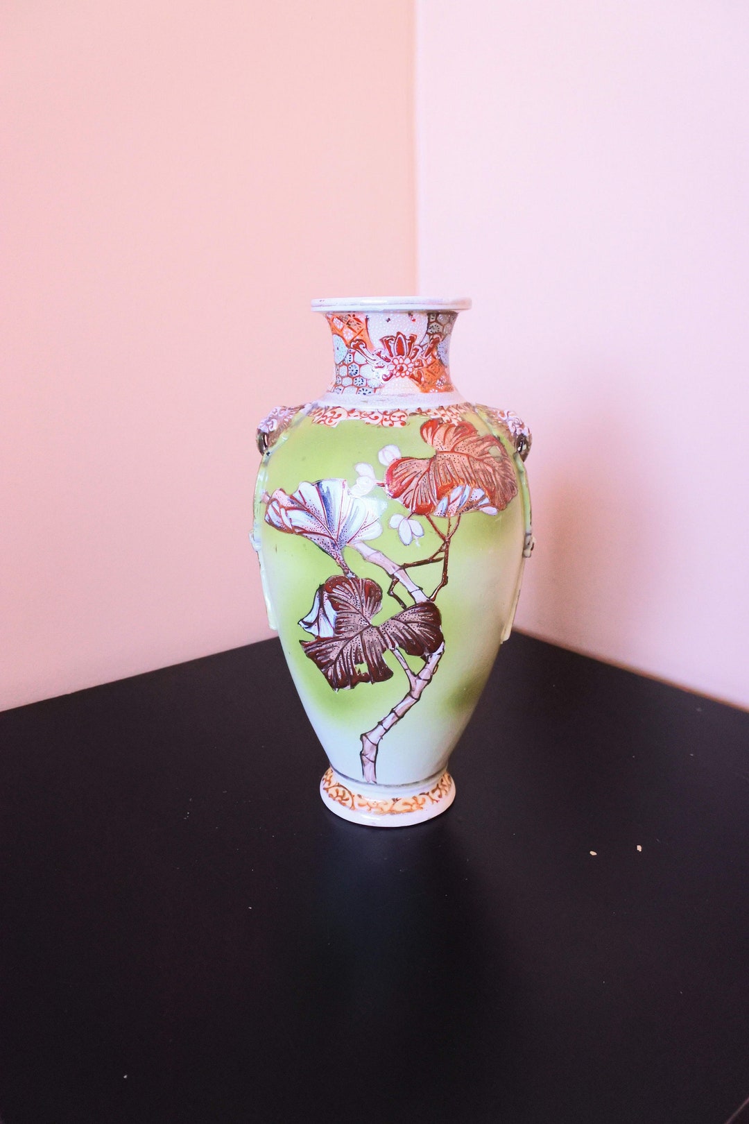 Rare Satsuma Vase, Antique Vase, Japanese Vase, Vintage Ceramic Vase, Handmade Vase Etsy