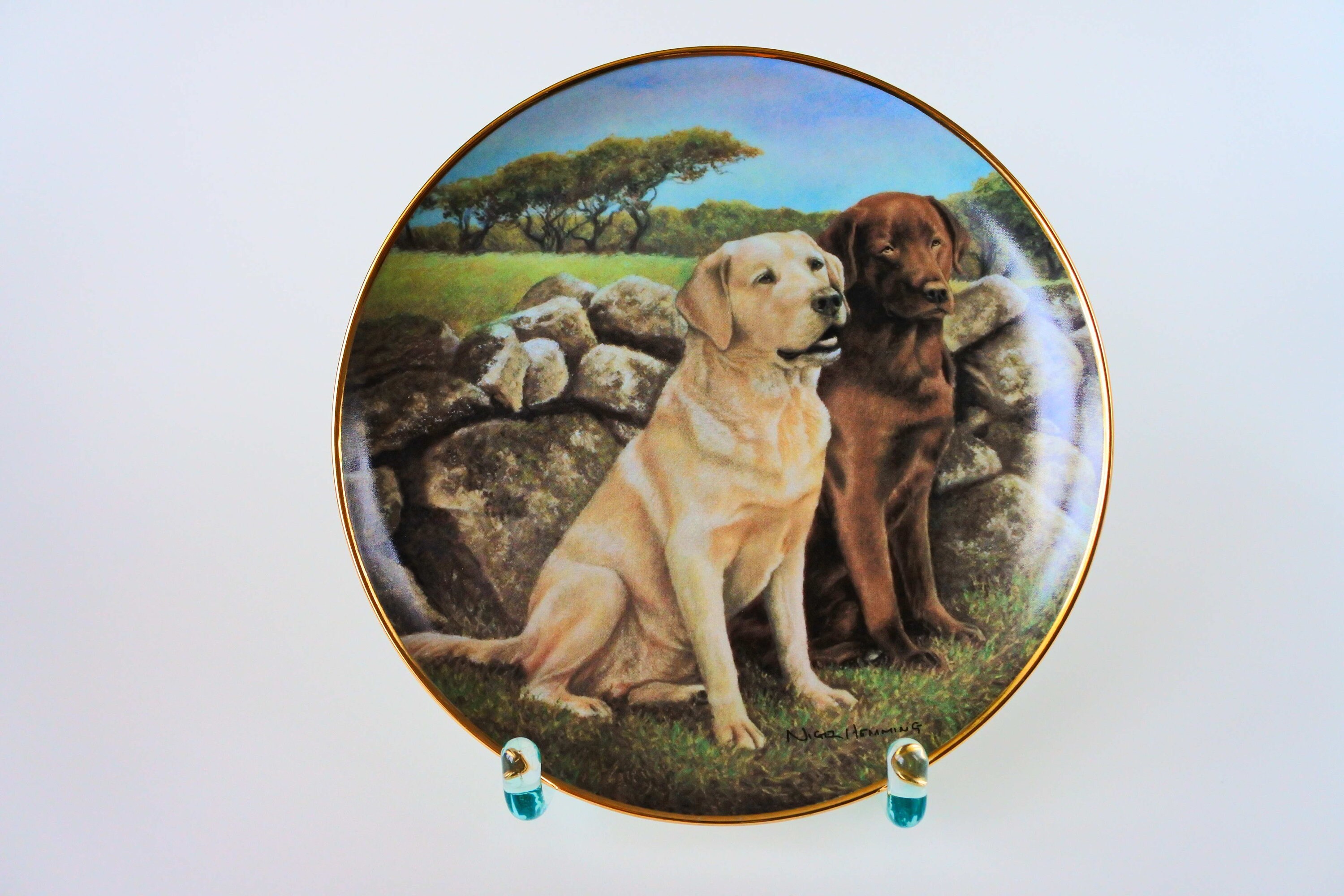 franklin mint labrador plates