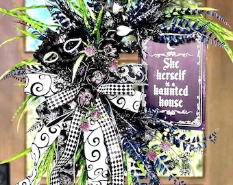 Spooky Halloween Wreath, Dark Halloween Wreath, Spooky Halloween Decorations