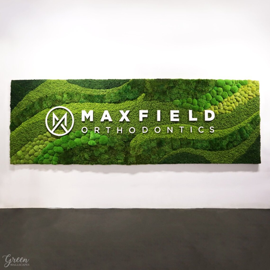 Custom Moss Logo Wall Green Wallscapes Moss Wall Moss Wall With Logo