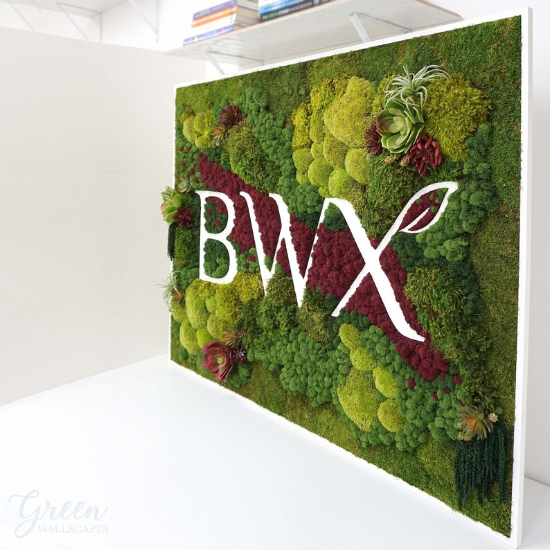 Moss Wall Installation Preserved Moss Wall Art Large Moss Etsy