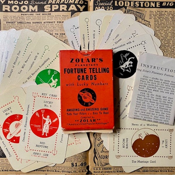 1940 Zolar's Planetary Fortune Telling Cards by Bruce King