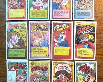 Juego de 12 sobres de broma vintage Ming Shing de 1963