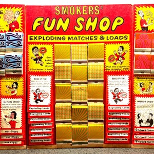 exploding cigarette poppers Loads ... vintage tin Exploding Cigarette Loads - Joke