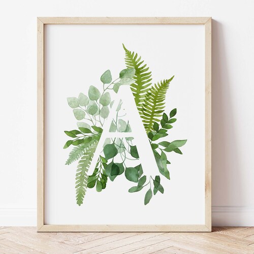 Plant Print Botanical Nursery Decor Leaf Wall Art Nursery Etsy