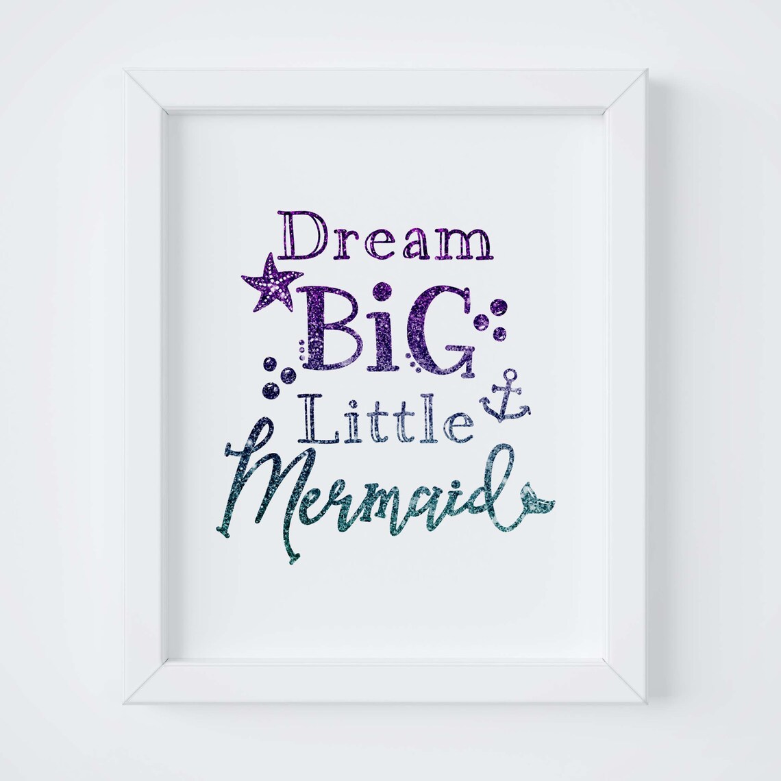 Mermaid Printable Set Mermaid Prints Printable Letter | Etsy