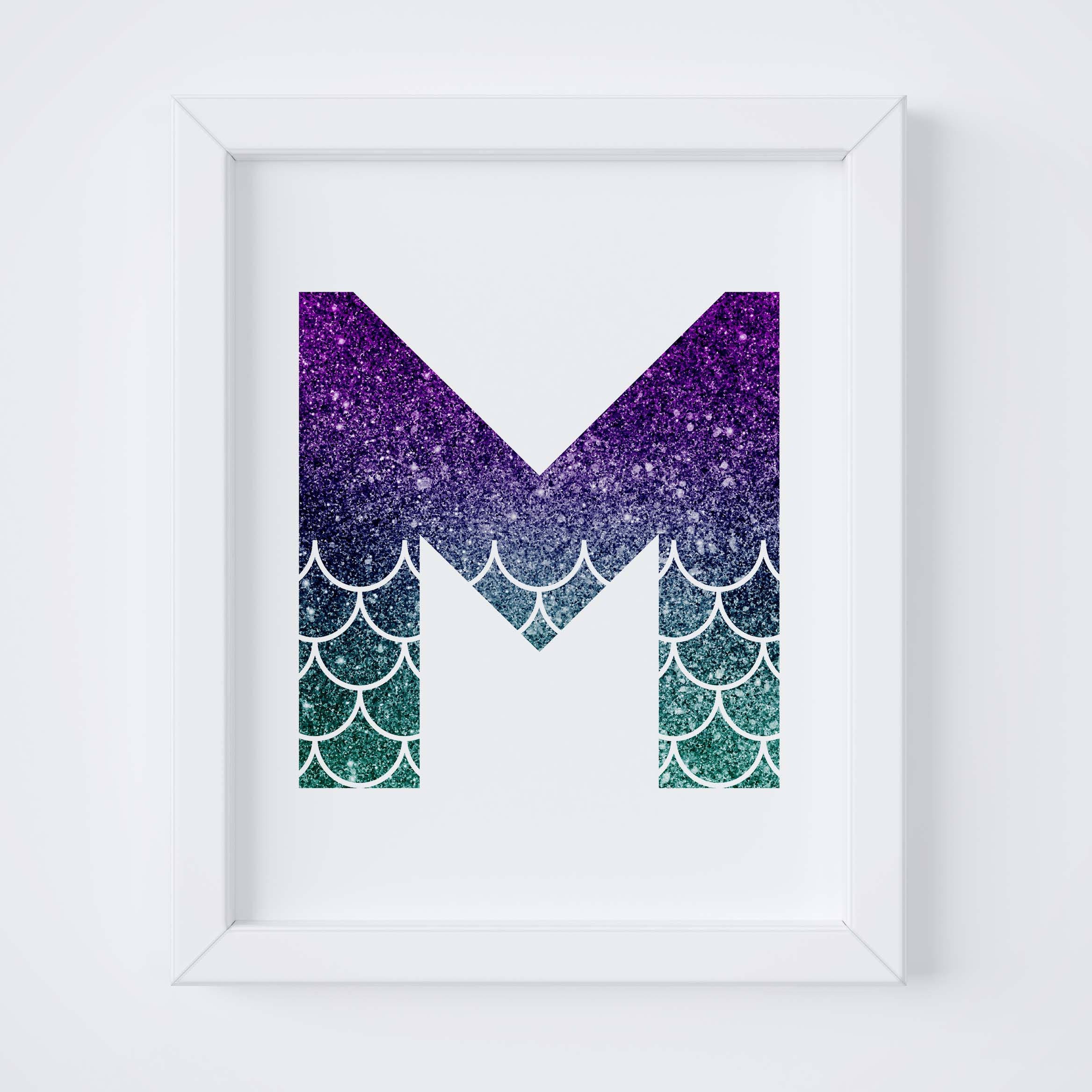 Mermaid Decor Wall Art Print Mermaid Printable Printable | Etsy