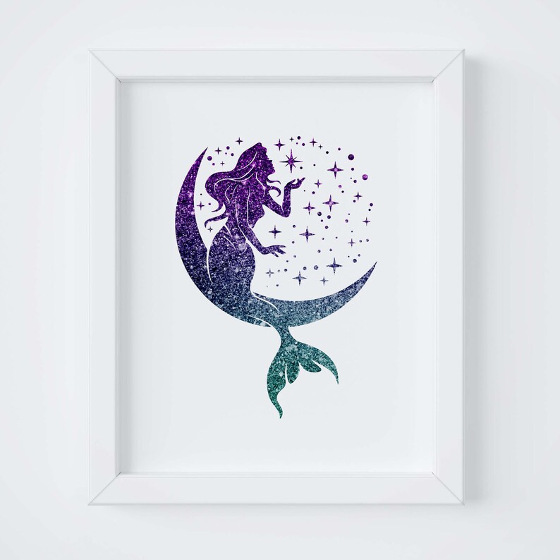 Mermaid Printable Set Mermaid Prints Printable Letter - Etsy