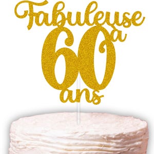 Verjaardagstaart Topper - Fantastisch op / Fantastisch op Aanpasbare Leeftijd - Glitter Taartdecoratie