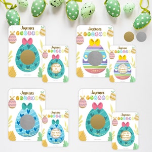 Original Scratch Card Easter Egg annuncia i felici eventi. Gratta e vinci con busta.