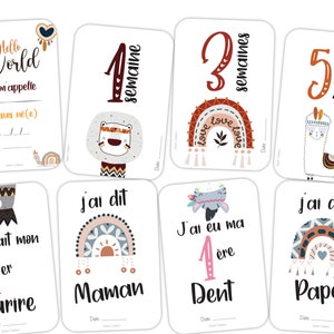 Cartes étapes bébé TipiTipi - première année et premières fois -grossesse