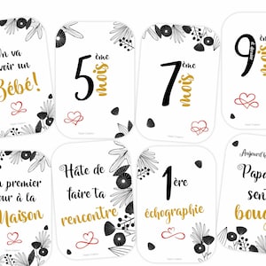 Muitos cartões de marcos de gravidez do Amor Infinito. 26 fotos visuais de lembrança para futuras mães.