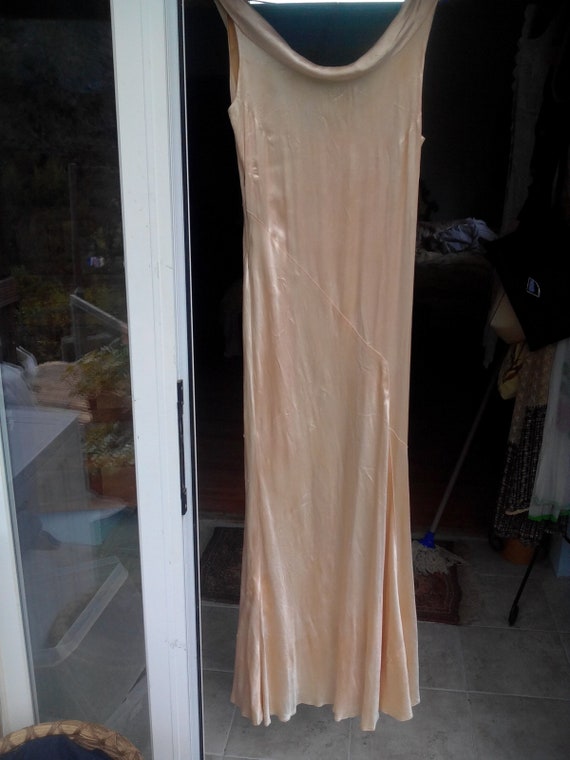 1930 satin evening gown