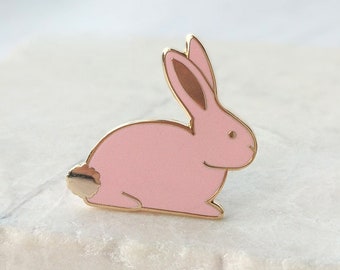 Pink Rabbit Enamel Pin Badge