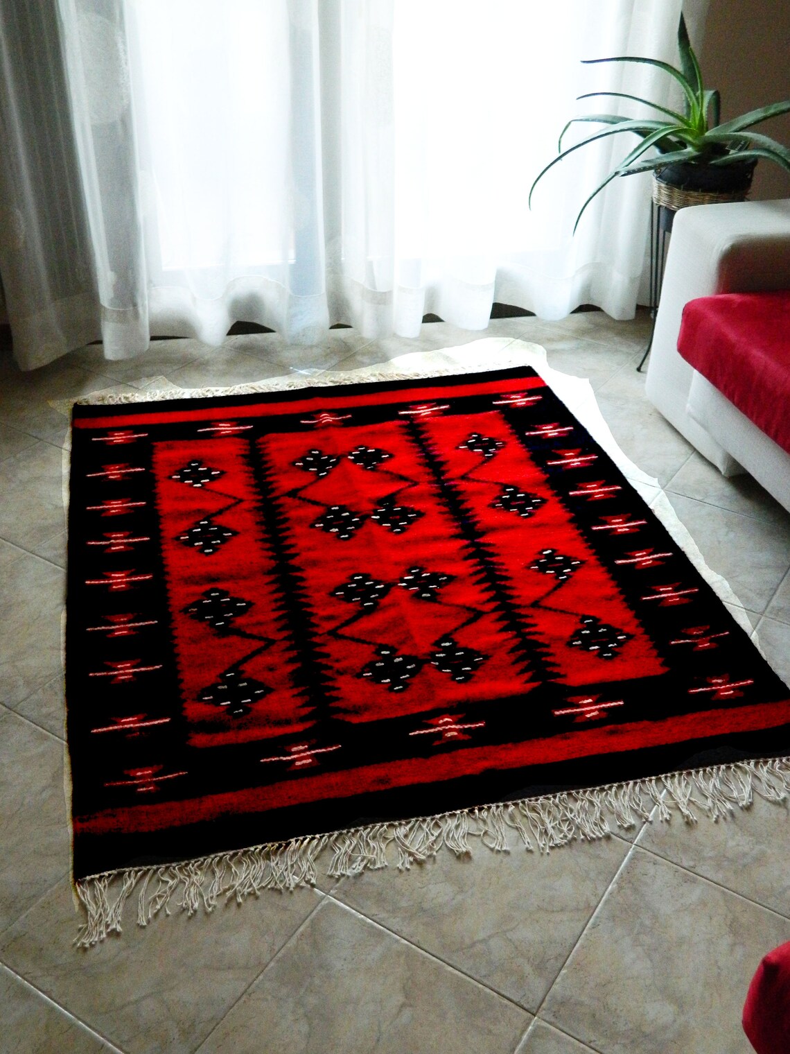 Handmade Kilim rug New Kilim Rug Made in Albania 150cm x Etsy