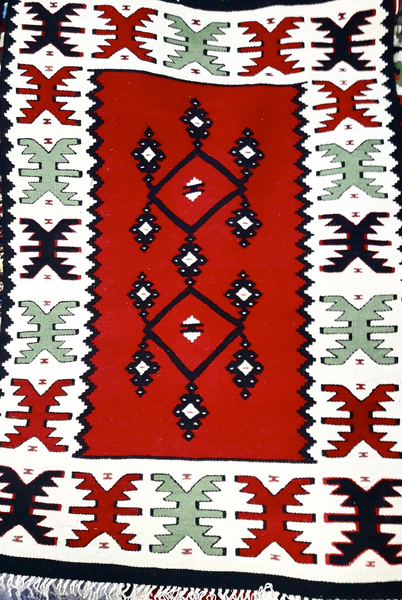 Handmade Kilim Rug New Kilim Rug Made in Albania 150cm X Etsy