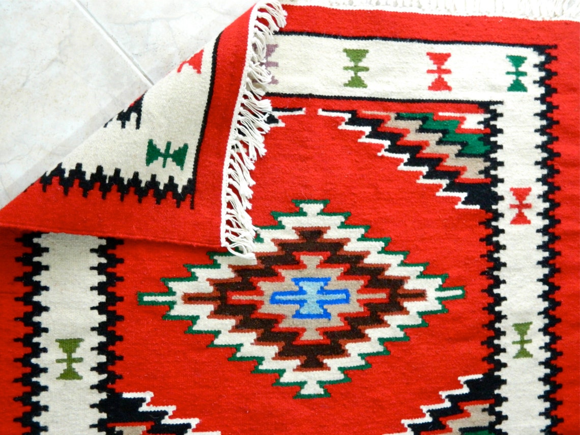 Handmade diamond kilim Small Kilim Rug Qilim Shqiptare Etsy
