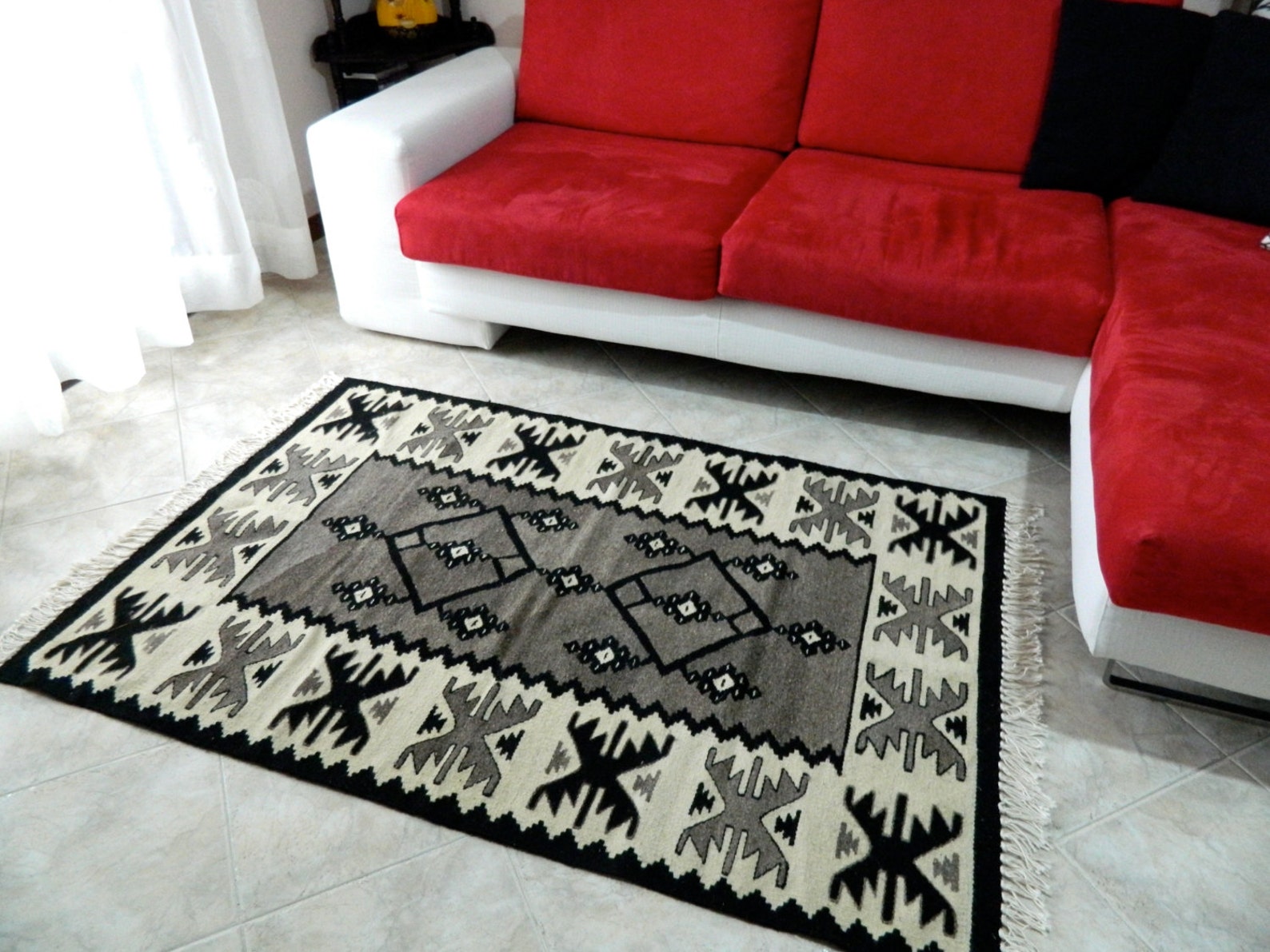 Handmade Kilim Rug New Vintage Kilim Rug Small Kilim Rug 100 Etsy