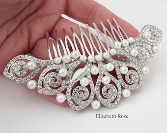 Wedding Hair Comb, Hair Jewellery for Wedding, Bridal Comb, Bride Hair Comb, Silver Bridesmaid Hair Jewelry, Bride Hair Slide, Wedding Hair