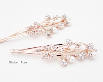 Silver 20 x Solitaire Rhinestone Hair Pin