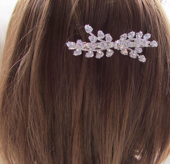 Clear Rhinestone 4 Row Hair Clip Bridal Wedding Barrette Amazon.com : 4 Pieces Rhinestone Bridal Hair Clip, Pearls  main image 2