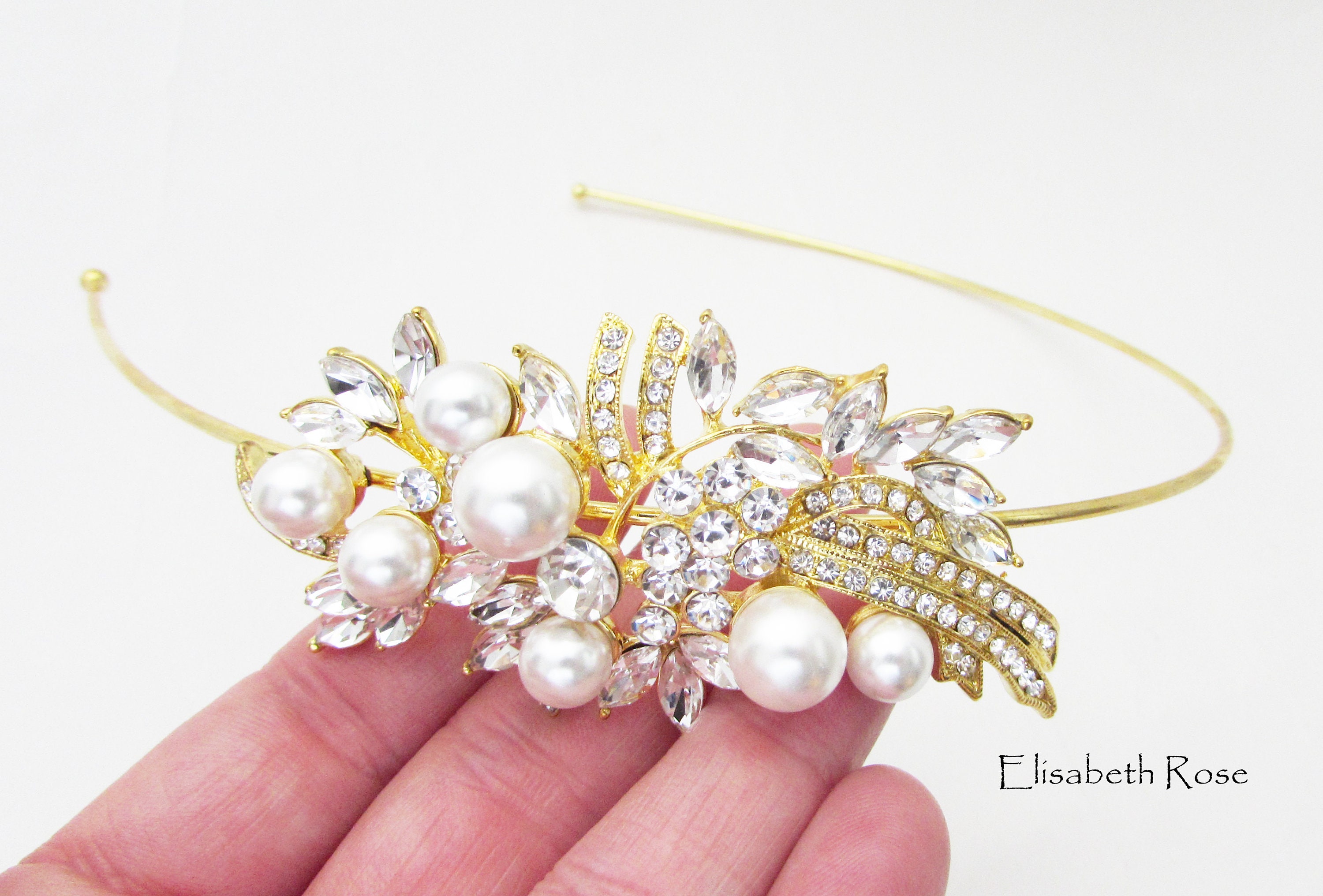 HAIRBAND IN BLACK FELT FABRIC DIAMOND-EMBELLISHED 230830