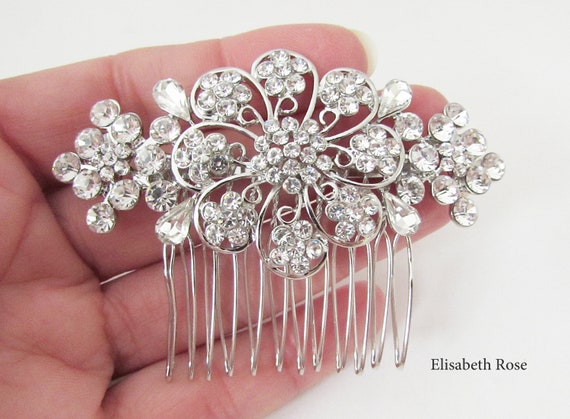 Art Deco Style Hair Comb Silver Hair Comb for Wedding Bridal - Etsy Ireland