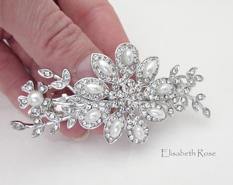 Silver hair clip for wedding deals