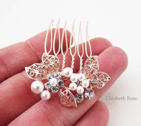 Elegant Rose Gold Hair Pins Amazon.com : Casdre Flower Bridal Hair Pins Pearl Bride  main image 4