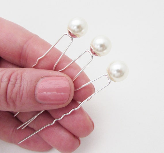 Ivory pearl cheap hair pins