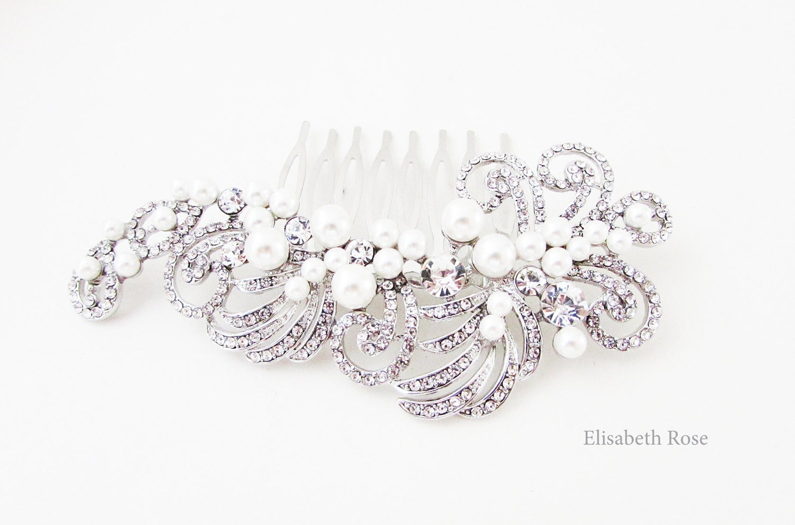 Wedding Hair Comb Pearl Hair Jewellery for Wedding Bridal Etsy UK